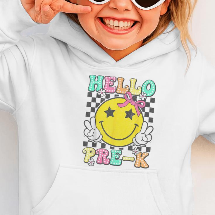 Hello Pre-K Coquette Bow Back To School Preschool Girl Graphic Toddler Hoodie