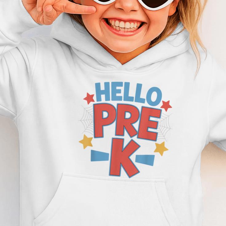 Hello Pre-K Preschool Squad Spider Back To School First Day Graphic Toddler Hoodie Hello Pre-K Preschool Squad Spider Back To School First Day Graphic Toddler Hoodie