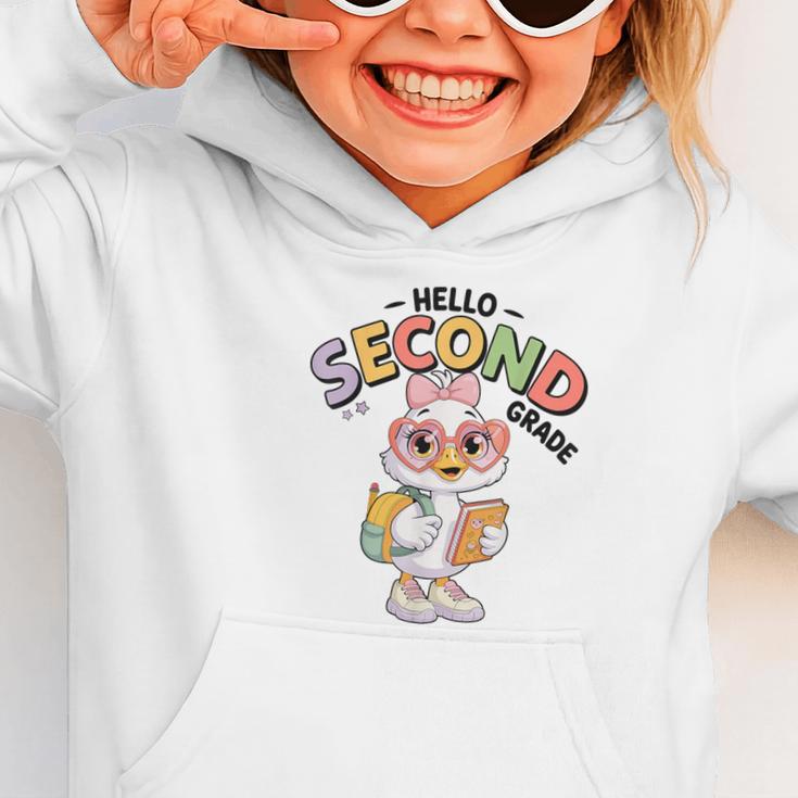 Hello Second Grade Cute Goose Back To School 2nd Grade Girls Graphic Toddler Hoodie Hello Second Grade Cute Goose Back To School 2nd Grade Girls Graphic Toddler Hoodie