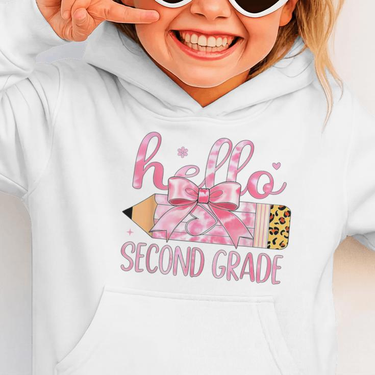 Hello Second Grade Pencil Tie Dye Coquette Back To School Graphic Toddler Hoodie Hello Second Grade Pencil Tie Dye Coquette Back To School Graphic Toddler Hoodie