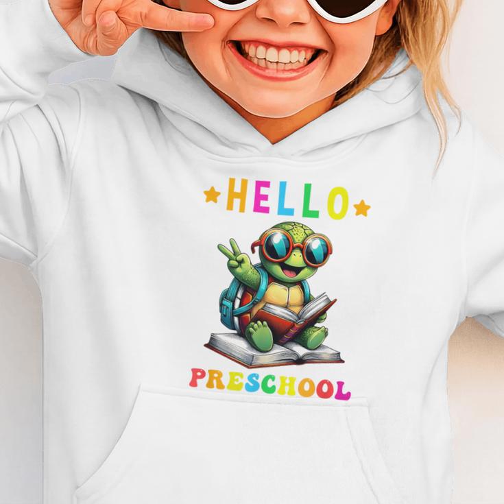 Hello Turtle Lovers From Back To School For Boys And Girls Graphic Toddler Hoodie Hello Turtle Lovers From Back To School For Boys And Girls Graphic Toddler Hoodie