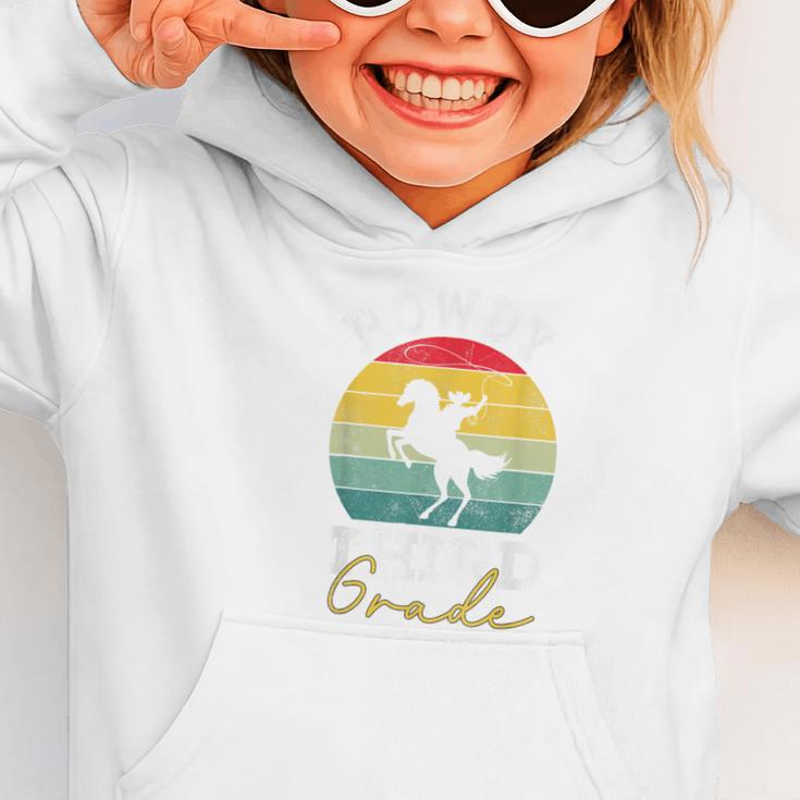 Howdy 3rd Grade Cowboy Western Back To School Third Grade Graphic Toddler Hoodie