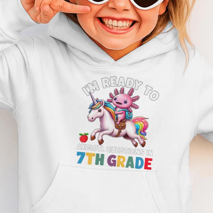 I'm Ready To Axolotl Questions In 7th Grade Back To School Premium Tri-Blend Graphic Toddler Hoodie