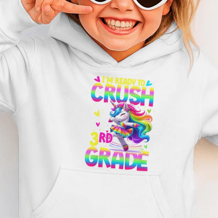 I'm Ready To Crush 3rd Grade Back To School Dancing Unicorn Graphic Toddler Hoodie I'm Ready To Crush 3rd Grade Back To School Dancing Unicorn Graphic Toddler Hoodie