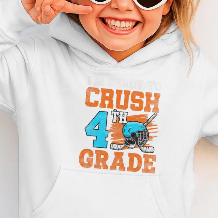 I'm Ready To Crush 4th Grade Hockey Kids Back To School Premium Tri-Blend Graphic Toddler Hoodie I'm Ready To Crush 4th Grade Hockey Kids Back To School Premium Tri-Blend Graphic Toddler Hoodie