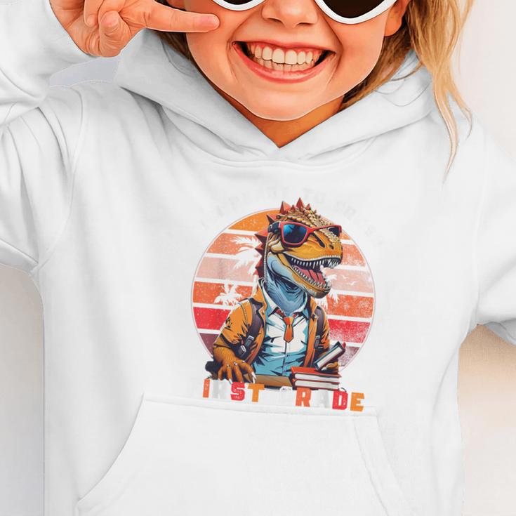 I'm Ready To Crush First Grade DinosaurRex Back To School Graphic Toddler Hoodie I'm Ready To Crush First Grade DinosaurRex Back To School Graphic Toddler Hoodie