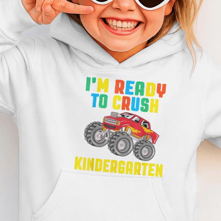 I'm Ready To Crush Kindergarten Dinosaur Back To School Boys Graphic Toddler Hoodie I'm Ready To Crush Kindergarten Dinosaur Back To School Boys Graphic Toddler Hoodie