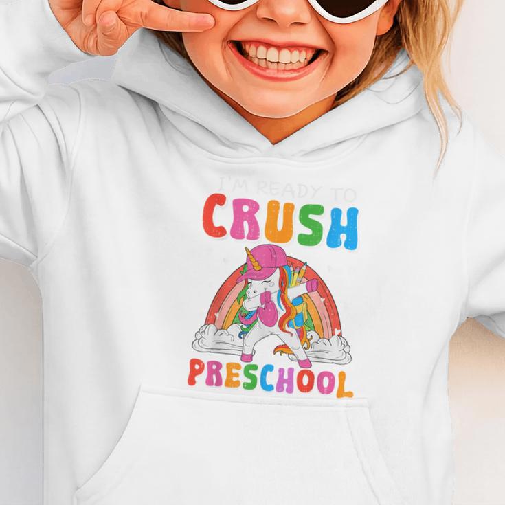 I'm Ready To Crush Preschool Unicorn Back To School Girl Kid Graphic Toddler Hoodie