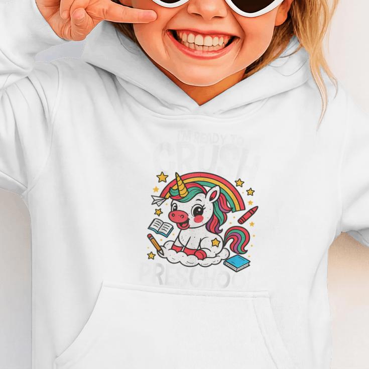 I'm Ready To Crush Preschool Unicorn Back To School Girls Graphic Toddler Hoodie I'm Ready To Crush Preschool Unicorn Back To School Girls Graphic Toddler Hoodie