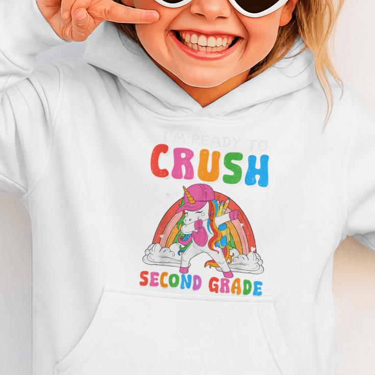I'm Ready To Crush Second Grade Unicorn Back To School Girls Graphic Toddler Hoodie I'm Ready To Crush Second Grade Unicorn Back To School Girls Graphic Toddler Hoodie