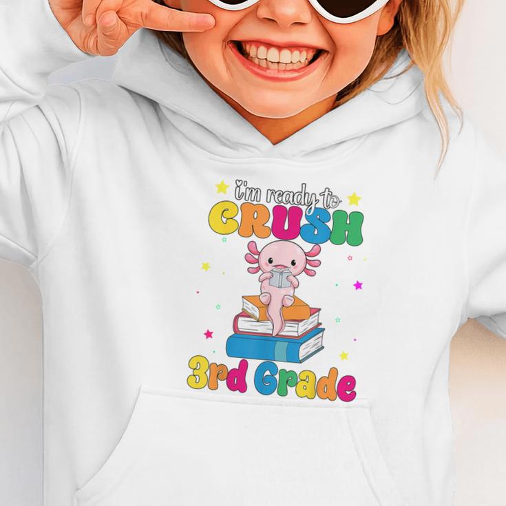 I'm Ready To Crush Third 3rd Grade Axolotl Back To School Graphic Toddler Hoodie