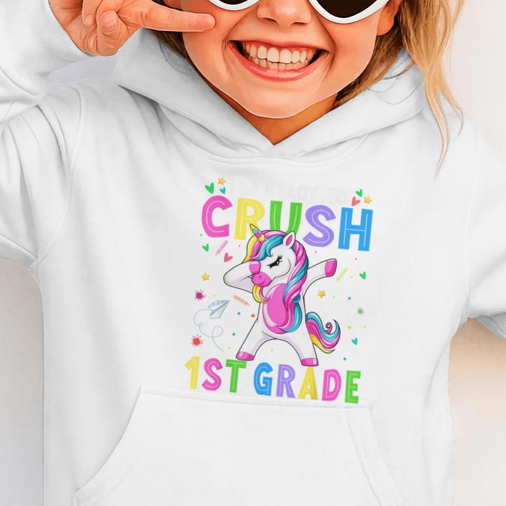 I'm Ready For First Grade Back To School 1st Grade Girls Graphic Toddler Hoodie I'm Ready For First Grade Back To School 1st Grade Girls Graphic Toddler Hoodie