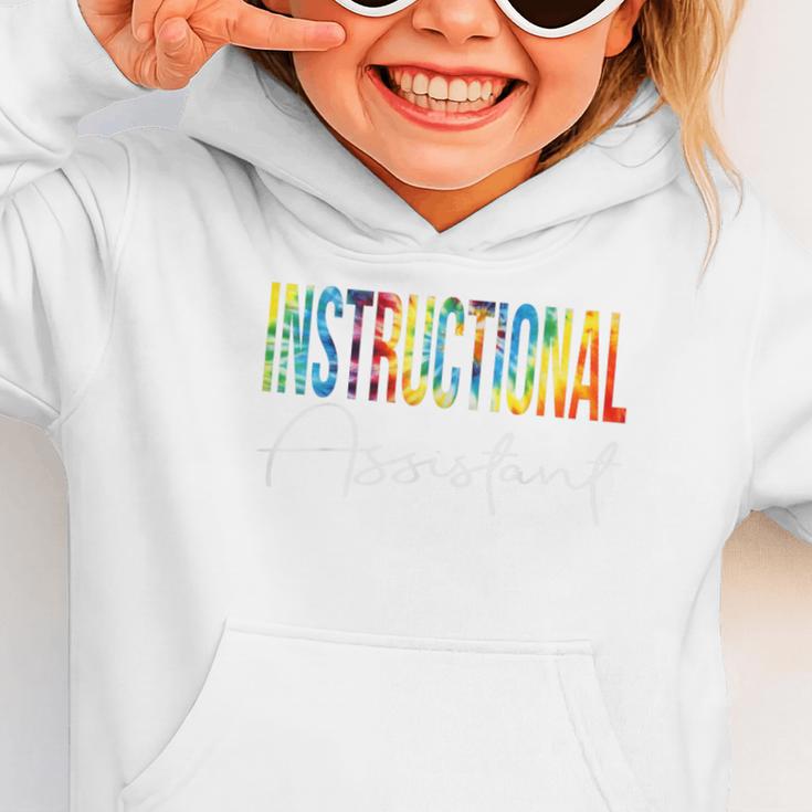 Instructional Assistant Tie Dye Back To School For Work Graphic Toddler Hoodie Instructional Assistant Tie Dye Back To School For Work Graphic Toddler Hoodie