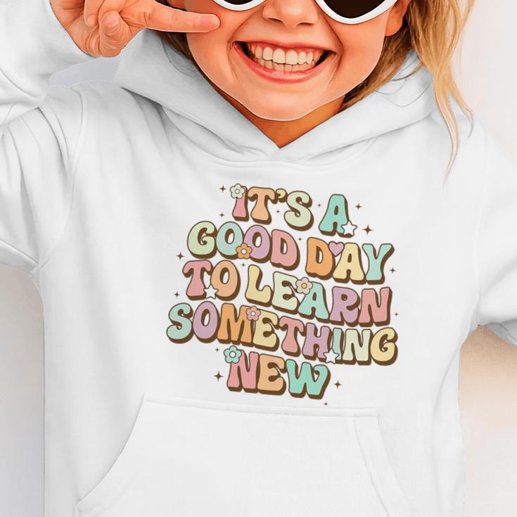 It's A Good Day To Learn Something New Retro Back To School Premium Tri-Blend Graphic Toddler Hoodie It's A Good Day To Learn Something New Retro Back To School Premium Tri-Blend Graphic Toddler Hoodie
