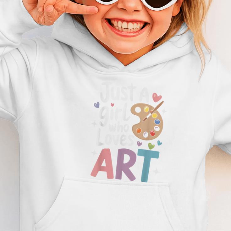 Just a Girl Who Loves Art Cute Back To School Kids Girls Graphic Toddler Hoodie Just a Girl Who Loves Art Cute Back To School Kids Girls Graphic Toddler Hoodie