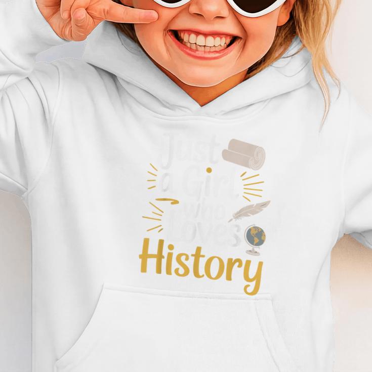 Just a Girl Who Loves History Cute Back To School Kids Girls Graphic Toddler Hoodie Just a Girl Who Loves History Cute Back To School Kids Girls Graphic Toddler Hoodie