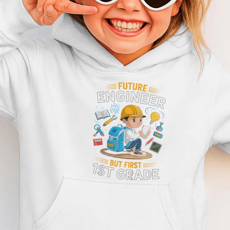 Kids Future Engineer 1st Grade Student Back To School Boys Kid Graphic Toddler Hoodie