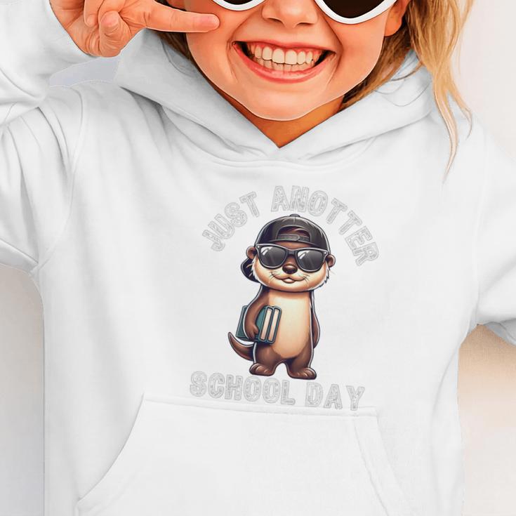 Kids Just Anotter School Day Otter Boys First Day Back To School Graphic Toddler Hoodie