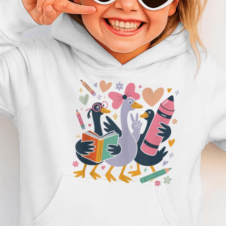Kindergarten 1st Grade Goose Back To School Girls Graphic Toddler Hoodie Kindergarten 1st Grade Goose Back To School Girls Graphic Toddler Hoodie