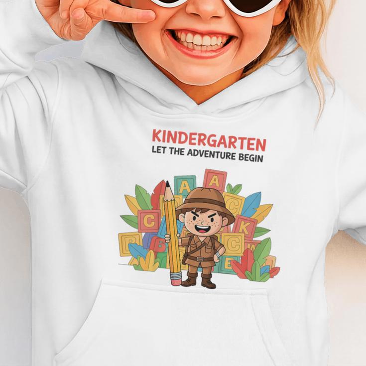 Kindergarten Adventure Explorer Back To School Graphic Toddler Hoodie