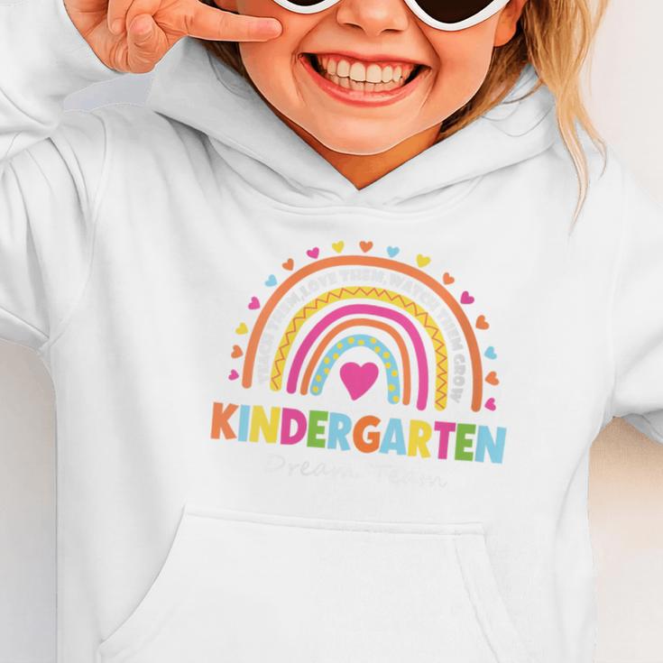 Kindergarten Dream Team Rainbow Welcome Back To School Graphic Toddler Hoodie