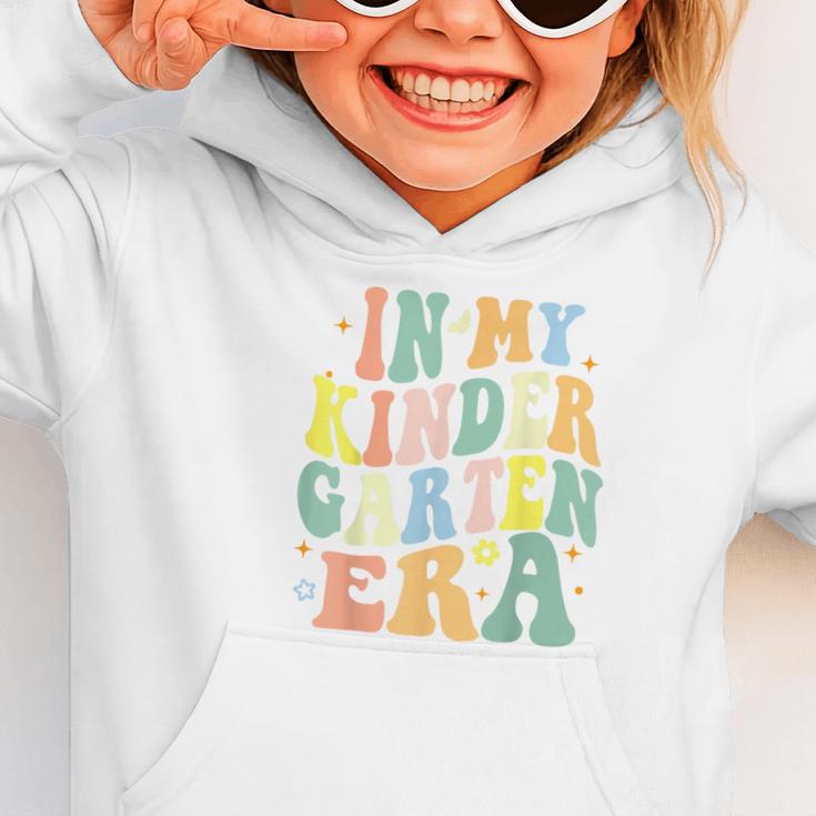 Kindergarten Era Happy Back To School Groovy Kids Boys Girls Graphic Toddler Hoodie