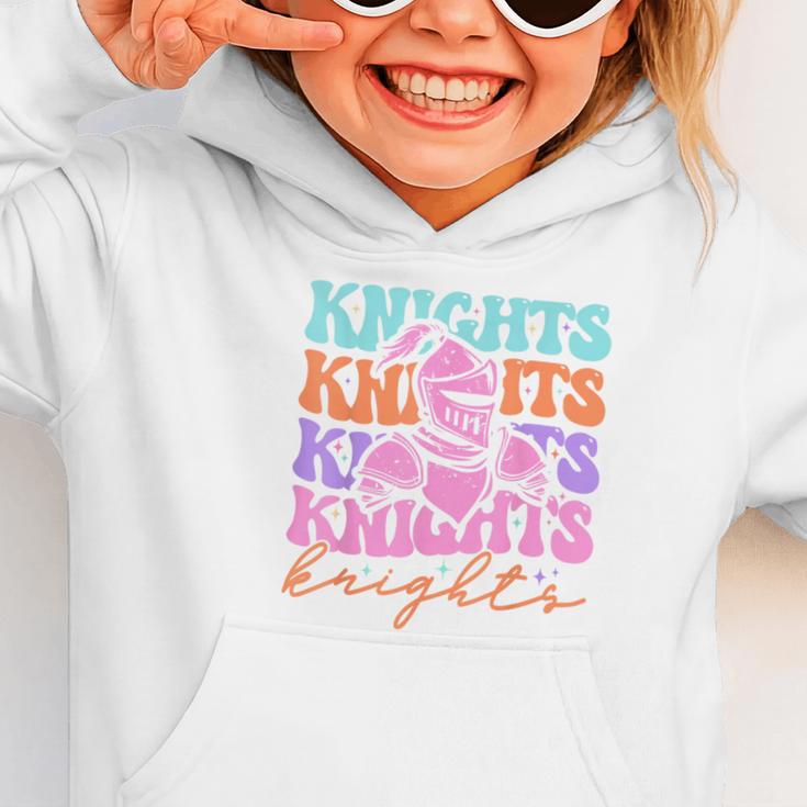 Knights Mascot Back To School Spirit Sports Men Women Groovy Graphic Toddler Hoodie
