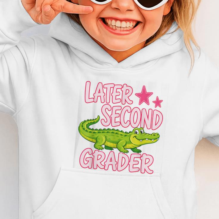Later Second Grader Cute Alligator Back To School Graduation Graphic Toddler Hoodie Later Second Grader Cute Alligator Back To School Graduation Graphic Toddler Hoodie
