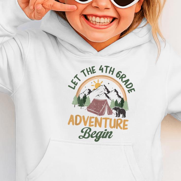 Let The 4th Grade Adventure Begin Camping Back To School Graphic Toddler Hoodie