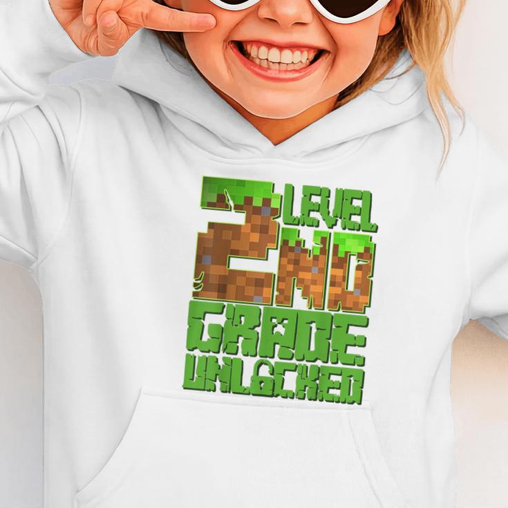 Level 2nd Grade Unlocked Game Pixel Kids Boy Back To School Graphic Toddler Hoodie