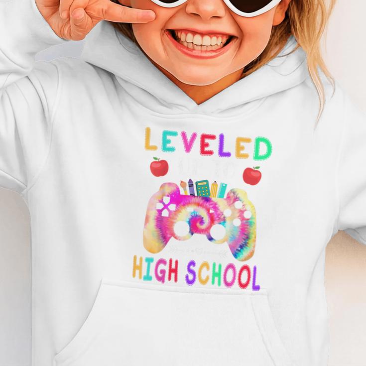 Leveled Up To High School Gaming Fun Back To School Tie Dye Graphic Toddler Hoodie Leveled Up To High School Gaming Fun Back To School Tie Dye Graphic Toddler Hoodie