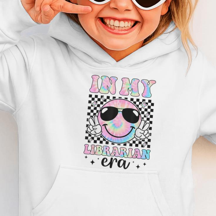 In My Librarian Era Groovy Tie Dye Back To School Graphic Toddler Hoodie In My Librarian Era Groovy Tie Dye Back To School Graphic Toddler Hoodie