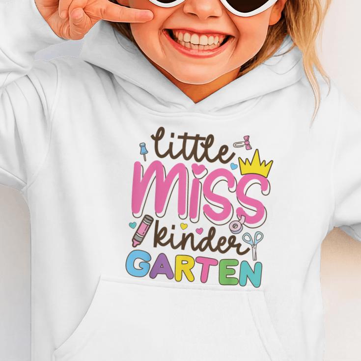 Little Miss Kindergarten First Day Back To School Girls Cute Graphic Toddler Hoodie Little Miss Kindergarten First Day Back To School Girls Cute Graphic Toddler Hoodie