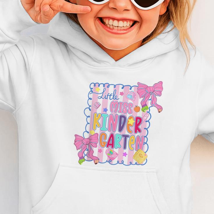 Little Miss Kindergarten Kids Girls Coquette Back To School Graphic Toddler Hoodie Little Miss Kindergarten Kids Girls Coquette Back To School Graphic Toddler Hoodie
