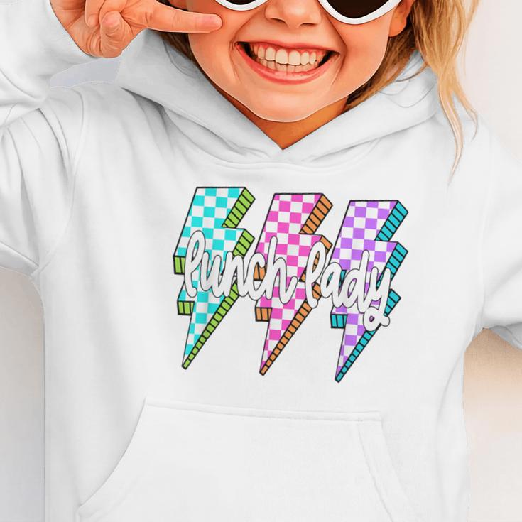 Lunch Lady Back To School Checkered First Day Of School Graphic Toddler Hoodie