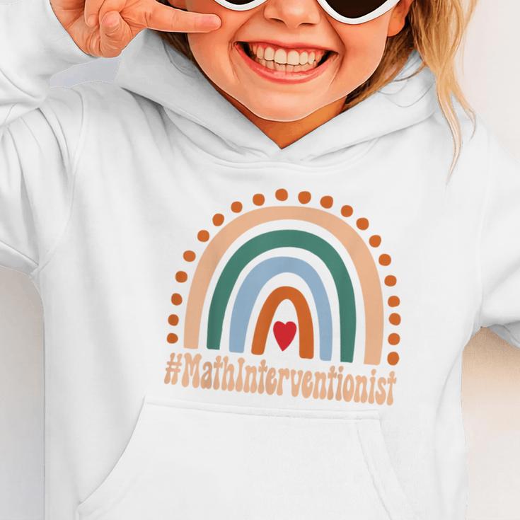 Math Interventionist Rainbow Appreciation Day Back To School Graphic Toddler Hoodie