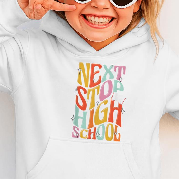 Middle School Gradution Back To School Next Stop High School Graphic Toddler Hoodie Middle School Gradution Back To School Next Stop High School Graphic Toddler Hoodie