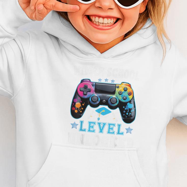 Middle School Level Unlocked Gamer First Day Back To School Graphic Toddler Hoodie