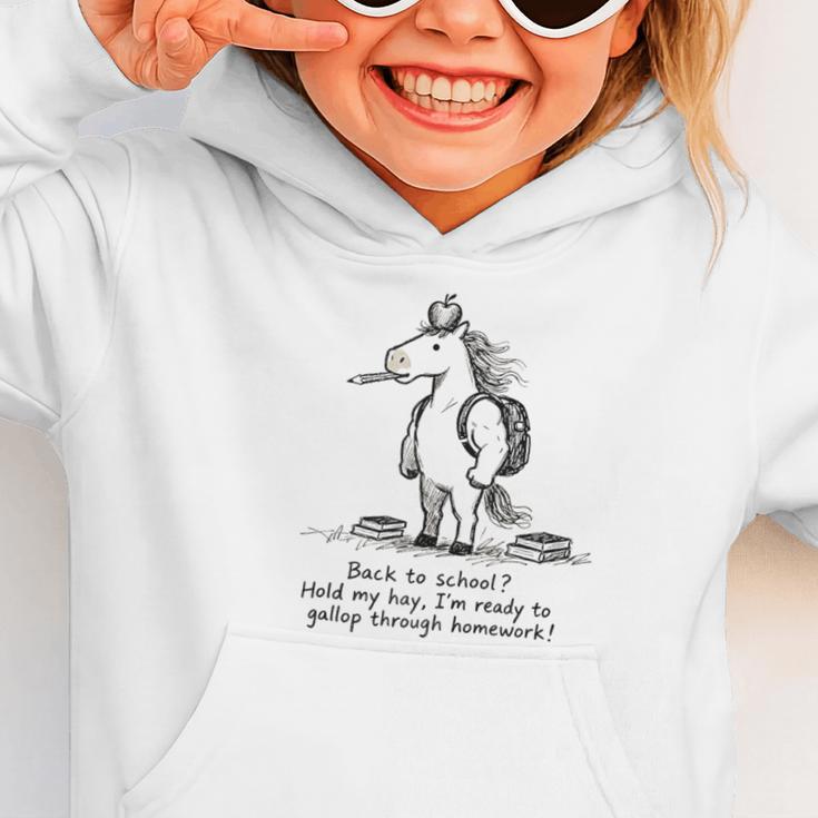 Naive Horse Doodle Back To School Gallop Homework Art Graphic Toddler Hoodie Naive Horse Doodle Back To School Gallop Homework Art Graphic Toddler Hoodie