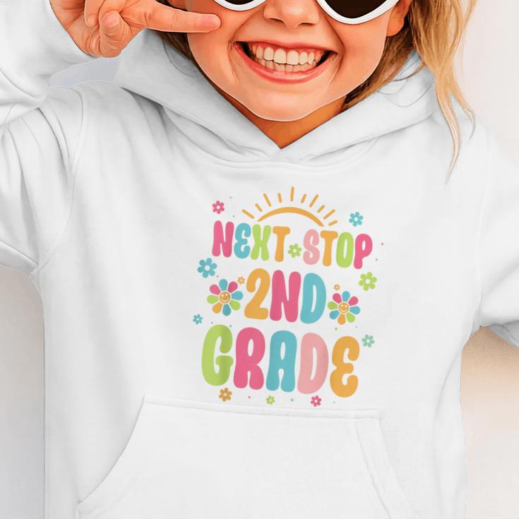 Next Stop 2nd Grade Groovy Retro Second Grade Back To School Graphic Toddler Hoodie Next Stop 2nd Grade Groovy Retro Second Grade Back To School Graphic Toddler Hoodie
