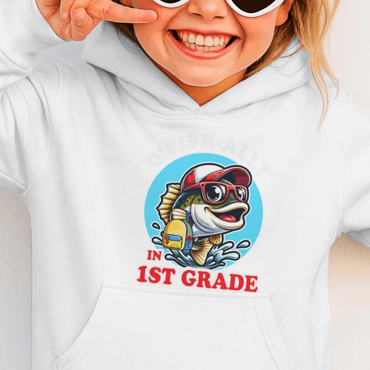 O’Fish-Ally a 1st Grade Mom Back To School Premium Tri-Blend Graphic Toddler Hoodie