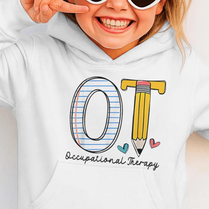 Pediatric Occupational Therapy Paper Pencil Back To School Graphic Toddler Hoodie