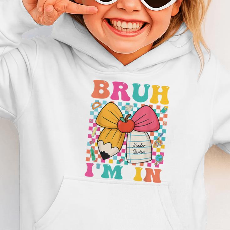 Pencil Bow Bruh I'm In Back To School Kindergarten Graphic Toddler Hoodie Pencil Bow Bruh I'm In Back To School Kindergarten Graphic Toddler Hoodie