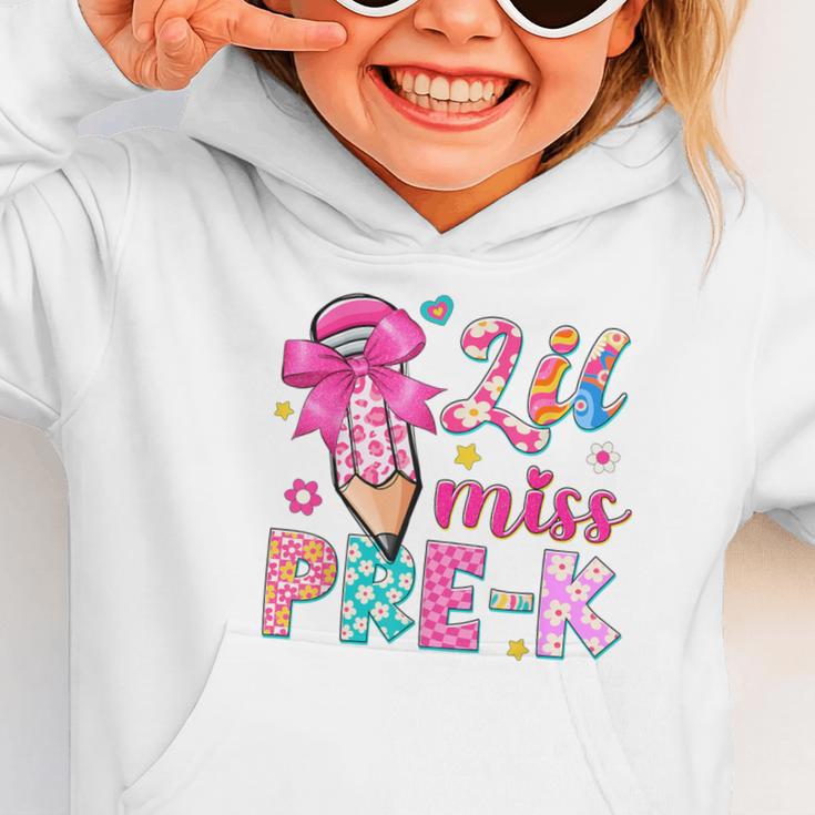Pencil Bow Lil Miss Pre-K Pre-K Back To School Graphic Toddler Hoodie Pencil Bow Lil Miss Pre-K Pre-K Back To School Graphic Toddler Hoodie