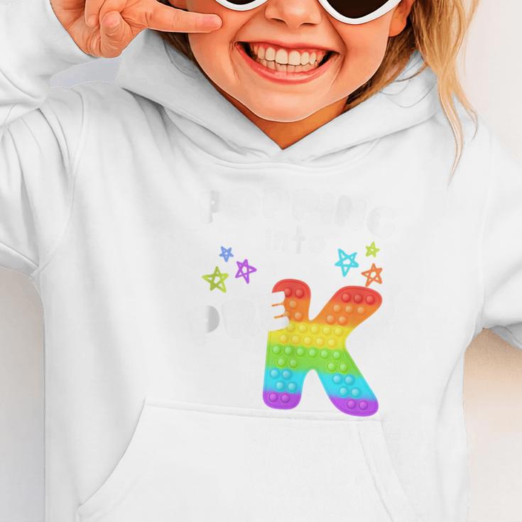 Popping Into Pre K Kid's Back To School Pop It Fidget Toy Graphic Toddler Hoodie