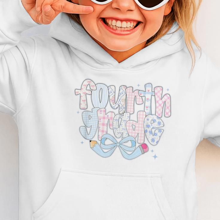 Preppy Fourth Grade Back To School Coquette 4th Grade Graphic Toddler Hoodie Preppy Fourth Grade Back To School Coquette 4th Grade Graphic Toddler Hoodie