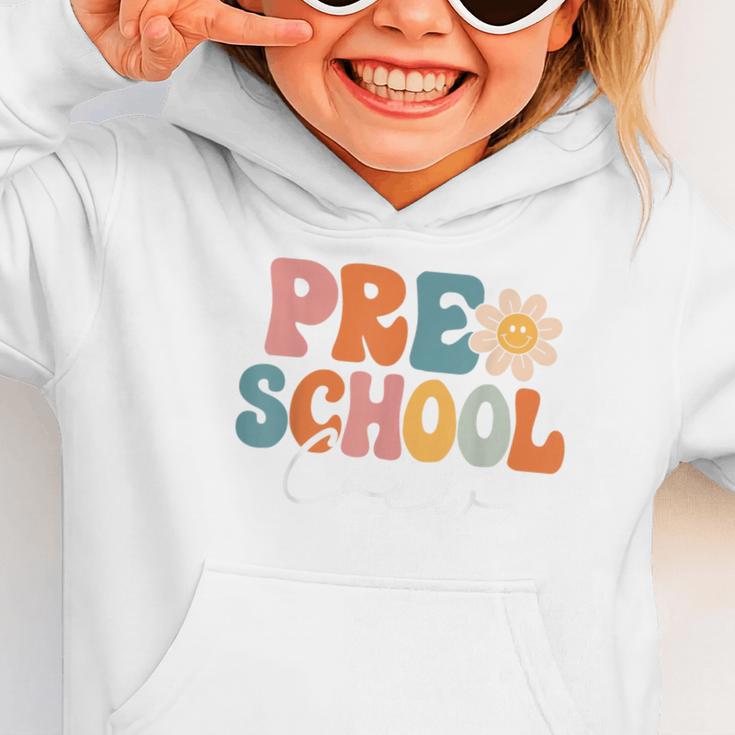 Preschool Crew Team Retro Groovy Vintage Back To School Graphic Toddler Hoodie Preschool Crew Team Retro Groovy Vintage Back To School Graphic Toddler Hoodie
