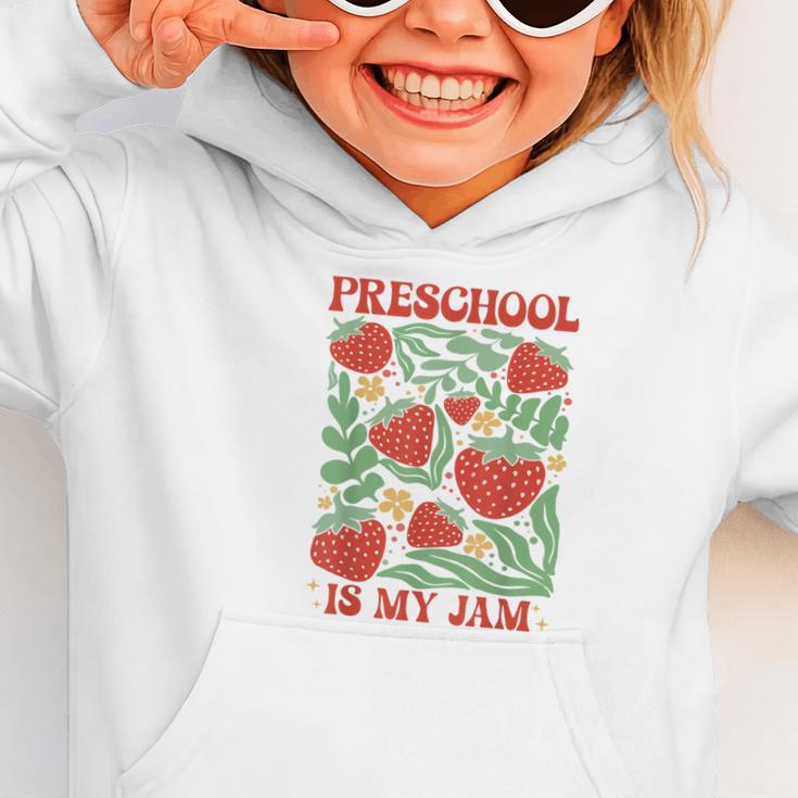 Preschool Is My Jam Boho Floral Strawberry Back To School Graphic Toddler Hoodie Preschool Is My Jam Boho Floral Strawberry Back To School Graphic Toddler Hoodie