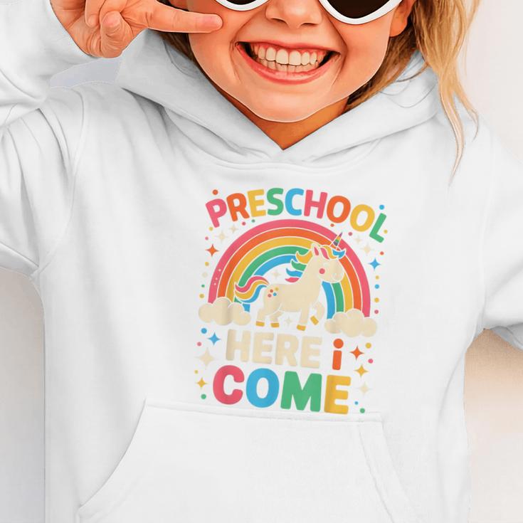 Preschool Here I Come Unicorn Back To School Preschool Girls Graphic Toddler Hoodie Preschool Here I Come Unicorn Back To School Preschool Girls Graphic Toddler Hoodie