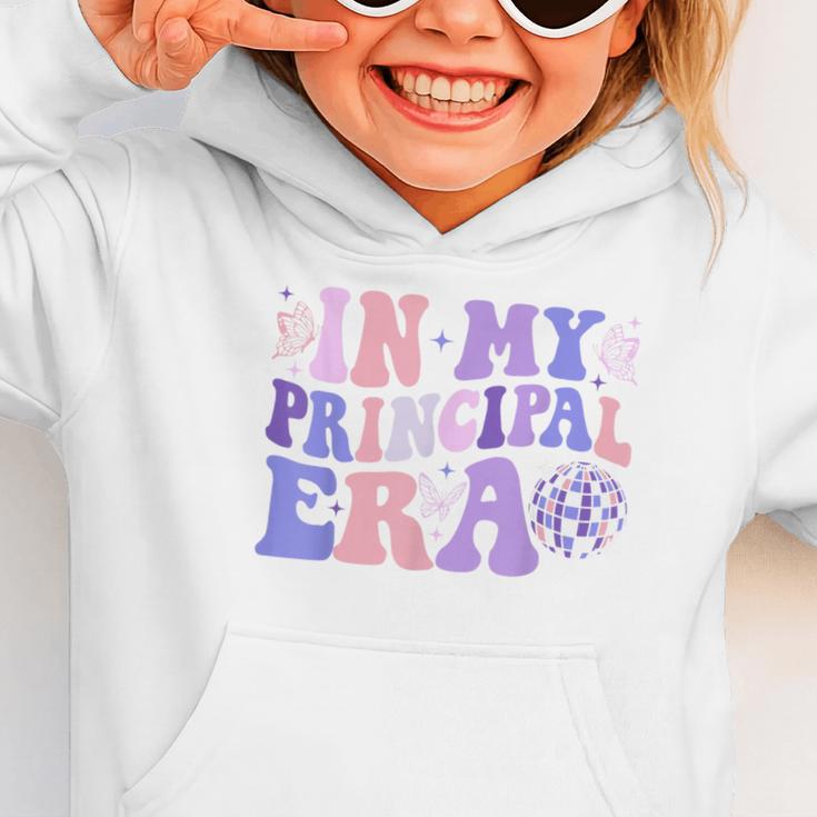 In My Principal Era Groovy School Principal Back To School Graphic Toddler Hoodie